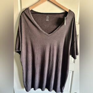 Aerie Charcoal V-Neck Tee